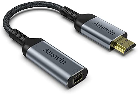 Answin HDMI to Mini DisplayPort 4K Active HDMI to Mini DisplayPort Adapter for Xbox One/360, Mac Mini, PC/Laptops to Monitor, 2K@60Hz, 1080P@120Hz