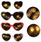 AWAVM 4 Stücke Herz Brille Effekt, 3D Heart Glasses Beugungs Brille Herzförmige Sonnenbrille, Lustige Brillen für Fasching Musikfestivals Party Bar Feuerwerk Musik im Freien Party Bar Nachtclub