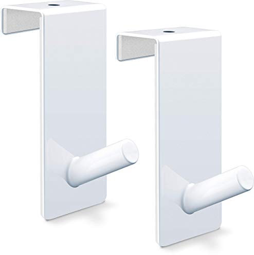 RELIBO® Flipchart-Türhaken - Platzsparende & mobile Alternative zum Flipchart Ständer | intelligente Lösung zum Aufhängen von Flipchart-Papier | Weiß lackierter Stahl (2x)