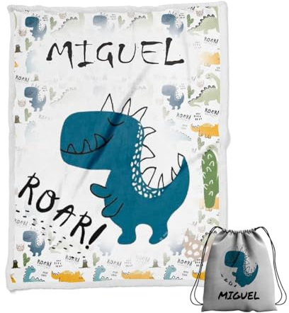 ZPUBLI+ Manta Personalizada con Nombre y Texto. Regalo Original para Navidad, cumpleaños, Regalo Infantil, Baby Shower. Manta Invierno Suave y Duradera. (BEBÉ 7)