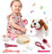 Arkyomi Hund Spielzeug Kinder,laufender Hund mit Leine der läuft und bellt,Haustiere roboterhund interaktives Spielzeug,Ferngesteuerter spielhund mit Schwanzwedeln und sprechender (Dunkelbraun)