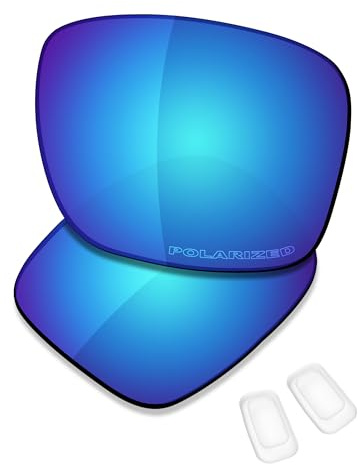 SAUCER Lentes y almohadillas nasales de repuesto prémium para gafas de sol Oakley Coldfuse OO6042 de alta defensa, azul glaciar polarizado