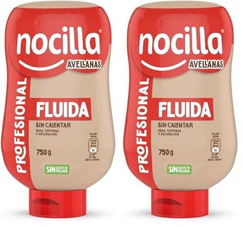 Nocilla, Profesional con Avellanas, Bocabajo sin Aceite de Palma - 750g (Paquete de 2)