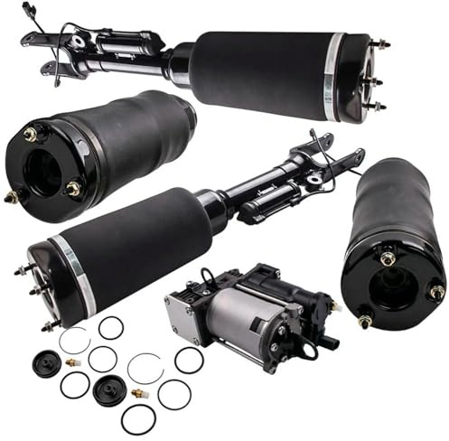 GYTTAK Sospensioni pneumatiche Montante Compatibile con Benz per W251 R280 R320 R350 R500 R63 2006-2010 Auto Anteriore Air Spring Bag Pompa Compressore Sospensioni Pneumatiche 2513202704 5 Pezzi