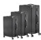 LIVLUX Kofferset - 3 teiliges Reisekoffer Set inklusive Handgepäck- Hartschalen Koffer mit Zahlenschloss, 4 Rollen und Komfort Tragegriffen - ABS Trolley Rollkoffer (Schwarz)
