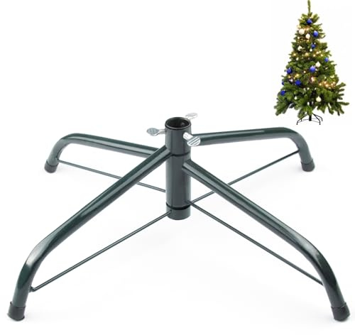 SYITCUN 40 cm metal Christmas tree stand, universal Christmas tree stand for artificial trees 60-300 cm, robust Christmas tree stand up to 50 kg, foldable Christmas tree stand, Christmas tree stand