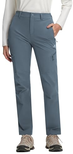 Pioneer Camp Quick Dry Hiking Pants, Water Repellent Trekking Breathable Softshell Pants with Stretch Cargo Work Pants for Ourdoor Sports, Blue, XL
