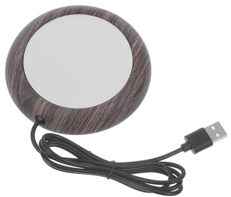 BESPORTBLE USB Heating Coaster for Cup Warmer with Metal Base Safe USB Desk Cup Warmer for Coffee Tea Hot Cocoa and Soup Portable Electric Beverage Heater for Home and Office Use