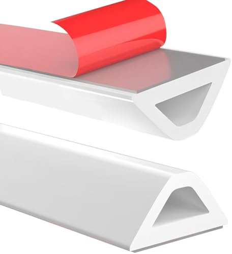 Striscia paraspruzzi per doccia, autoadesiva, 200 cm, ferma acqua per doccia, flessibile in silicone impermeabile, design adatto alle sedie a rotelle, a forma di T, per separazione tra zone bagnate e