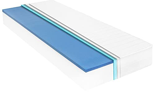 Cartvyn Viskoelastisk minnesskummadrass 120 x 200 cm, 18 cm H2 med tvättbart överdrag, andas, ergonomisk, rullmadrass för enkelsäng, rygg och ryggrad