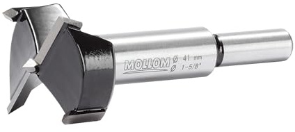 Mollom 1-5/8 (41mm) MèChe Forstner Pour Travail Du Bois PréCis Avec Carbure Yg8 Durable D'Une éPaisseur De 2,0 Mm, IdéAle Pour Le Bois Dur, Le Plastique, Le Contreplaqué