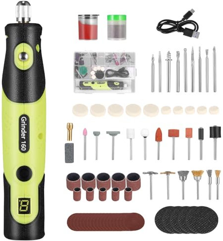 Outil Rotatif Multifonction Sans Fil,5 Vitesses Variables, 0-18000 Rpm,100 Accessoires Kitaccessoires,kit électrique Rotatif Bricolage Grinder Pour Le Polissage, Nettoyage Et Gravure
