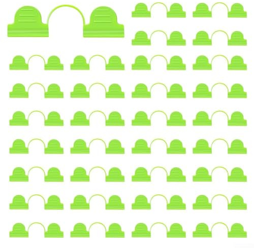 Lot de 100 accessoires de fixation pour film de serre, colliers de serrage en plastique pour serre, clip de tuyau en fibre de verre, boucle de serre avec clip de queue (4 mm)