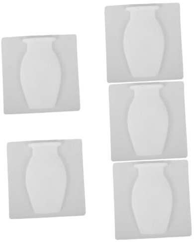 Yardwe 5stücke Wandvase Wiederverwendbare Selbsthaftende Blumenvase Für Dekorative Wandgestaltung Für Zuhause Büro Und Hochzeiten Weiße Wanddekoration Bohren