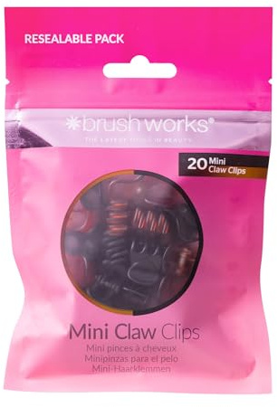 Brushworks Mini Claw Clips - 20 Pack