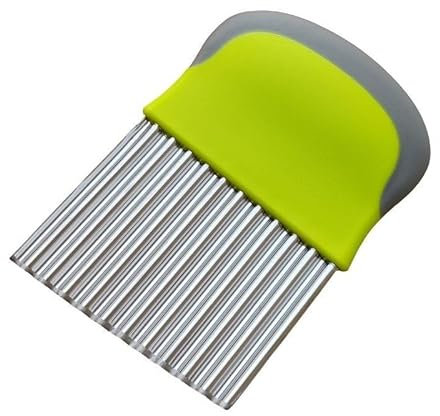 NEXROLA taglia patate, taglia patate a bastoncino in acciaio inossidabile con superficie rigata, ideale per tagliare patate, cipolle, cetrioli e carote (verde)