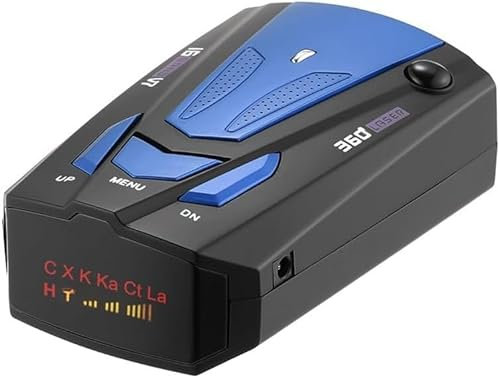 Speed Camera Detector, Long Range Speed Camera Detector With 360° Protection & Voice Alerts, Detects Upcoming Hazards For Vehicles, Electronics Car Speed Detector Radar for Police (Blue)
