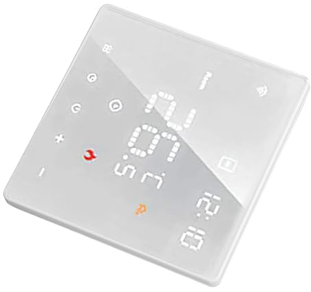 Eujgoov Thermostat à Détection Automatique, Bonne compatibilité, Interrupteur Tactile, Thermostat Domestique, Contrôleur de Température Programmable Intelligent Wifi Intérieur, Contrôleur de