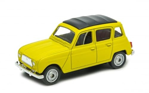 OPO 10 - Auto in Miniatura Compatibile con Renault 4L Gialla Scala 1:64 3 Pollici 7,5 cm Welly SUP63