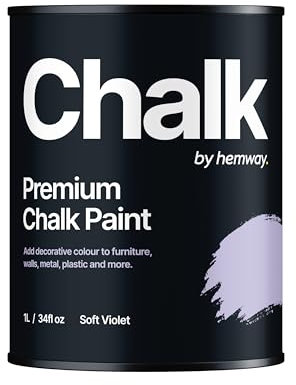Hemway - Premium Chalk Paint - Soft Violet Purple 1 L | Chalky Matt Shabby Chic Finish for Interior Furniture & Walls | Quick Dry & 1 Coat