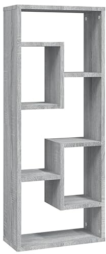 vidaXL Mensola a Muro Grigio Sonoma 36x16x90 cm in Legno Multistrato