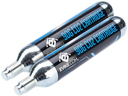 Evike - 90g CO2 Cartridges for 90g / 88g Airgun Paintball Airsoft (Quantity: Pack of 2 / Evike)