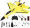 Gobesty Remote Control Airplane, SU-35 RC Plane Ready to Fly, 2.4G Radio Control With LED Light Strip, Assembly-Free for Kids and Adults (Yellow)