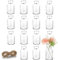 Lannvan 15 Mini Vases en Verre - Petits Décoratifs de Table Mariage - Avec Ficelle - Pour Décorations de Table Moderne - Lave Vaisselle - 130ml