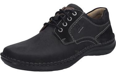 Josef Seibel Herren Bequemschuhe New Anvers 06,Weite K (Extra weit),Wechselfußbett,Schnuerung,lace-up Shoes,Low-tie,schwarz,43 EU