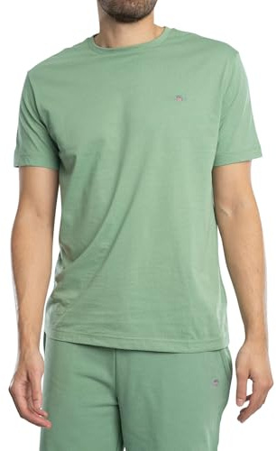 GANT Herren REG Shield SS T-Shirt, Kalamata Green, M