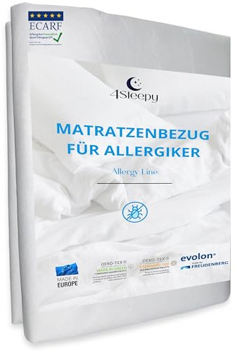 4Sleepy Matratzenbezug für Allergiker - Milbenbezug Matratze 100x200 - waschbarer Matratzenschutz - Anti Milben & Bettwanzen Encasing, bis 20cm Höhe (100x200x20)