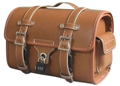 Blissbuilt Sacoche arrière de Moto,Sacoche Moto Vintage,Sac de Selle de Grande avec Bandoulière,Sacoche Etanche Multifonctionnelle Moto avec 4 Sangles de Fixation,pour Moto Sportive Quad Scooter