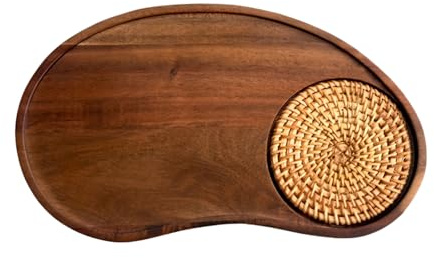 Plateau décoratif pour table basse, plateau en bois pour servir | pour collation,Pour la maison, salle de séjour, table cafétéria, salle à manger, patio, goût, fête de thé de l'après-midi