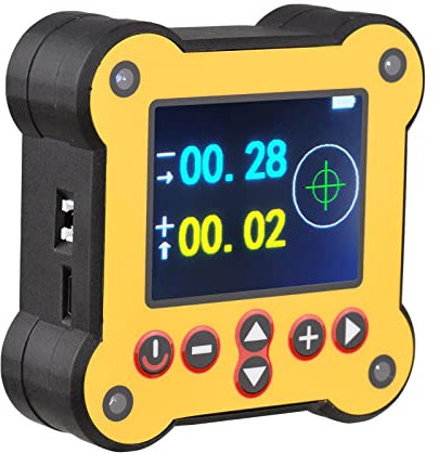 Irfora Goniometro digitale a due assi, inclinometro magnetico di precisione 0,02°, mirino angolare, scatola di livellamento con interfaccia di controllo di uscita, strumento di livellamento elettrico