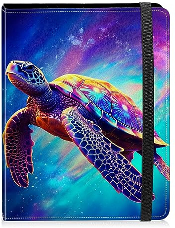 Photo Album 4x6 Photos - 60 Photos Capacity PU Leather Cover Photo Album with Strong Elastic Band, Portable Picture Album for Family Wedding Wedding Anniversary, Sea Turtle Colored