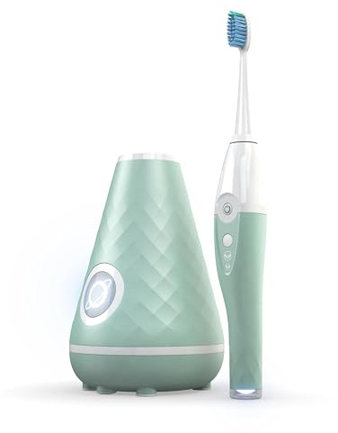 Tao Clean UV Sanitizing Sonic Toothbrush and Cleaning Station, Electric Toothbrush, Dual Speed Setting, Seaglass Green