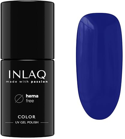 INLAQ® UV Nagellack Dunkelblau - 6 ml Hema Free - Langlebiger UV Lack - Nail Polish - Sweet Candies Kollektion - Gelnägel - Shellac Gel - Gellack ohne Hema | 1065- Deep Koamaru