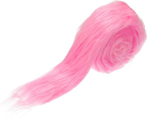 PATIKIL Strisce Pretagliate Tessuto Pelliccia Sintetica Peluche, 59 x 2 Nastro Pelliccia Sintetica Soffice, Pelliccia Artificiale per Artigianato, Natale e Halloween, Rosa