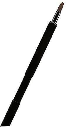 VICASKY Pincel de labios ajustable con fibra de nailon, lápiz labial portátil en tubo de metal negro para maquillaje preciso y cuidado de los labios