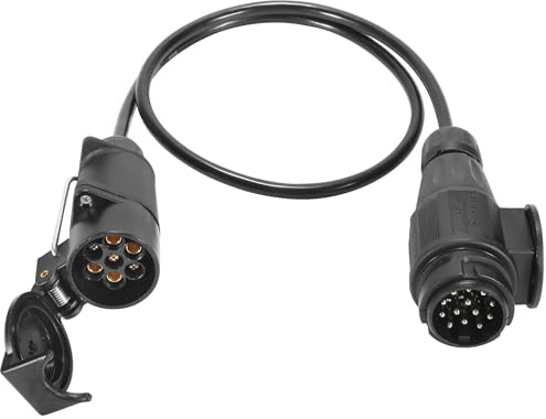 ETUKER Alargadera para Enchufe de Remolque 7Pines 12v 80cm Cable de Extensión Adaptador Remolque de 13 a 7 Pines