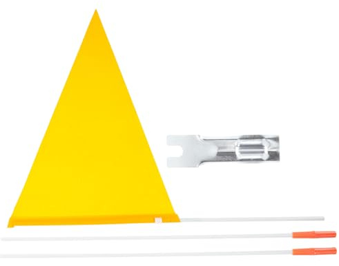 DOITOOL Bandiera per Bicicletta Sicurezza Triangolare Resistente all Usura Asta Accessorio Ciclistico Visibile per Bici Rimorchio Sedia Rotelle e Atv Facile da Installare
