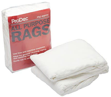 ProDec 1kg bag All Purpose Lint Free Rags, Super Soft Fabric for Wiping, General Cleaning, Scratch Free Polishing, Vehicle Bodywork Buffing, Applying Waxes & Dyes and More