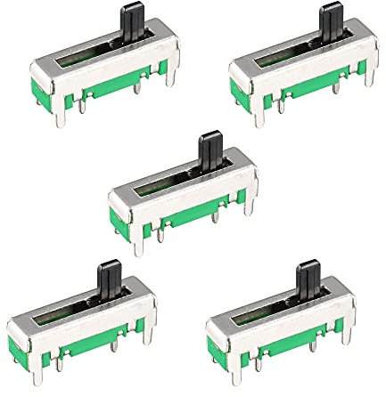 sourcing map 5St Fader Variable Widerstände Mischer Potentiometer Gerade Schiebe B102 B1K Ohm Einzel Linear Potentiometer zum Dimmen 18mm