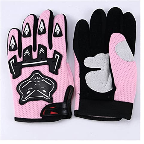 YGLONG Motorrad Handschuh Motorrad Racing Handschuhe für Kinder Kids Motocross Fahrradtasche Bike Motorrad (Color : Pink, Size : M)