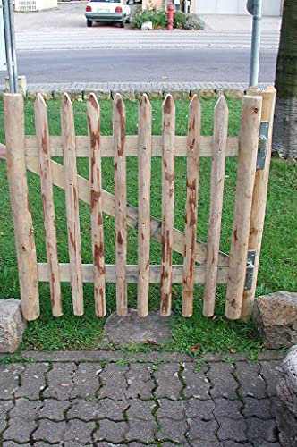 Gartentür H120 x B100 cm Zaunbretter Zaunlatte Kastanienholz französische Kastanie