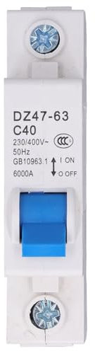 AC Miniatur-Leistungsschutzschalter, Photovoltaik-Leistungsschalter, 1-polig 230 V, 400 V, 40 A, DZ47‑63 C40 DIN-Schienenmontage, Fehlerstrom-Trennschalter für Wohngebäuden eingesetzt