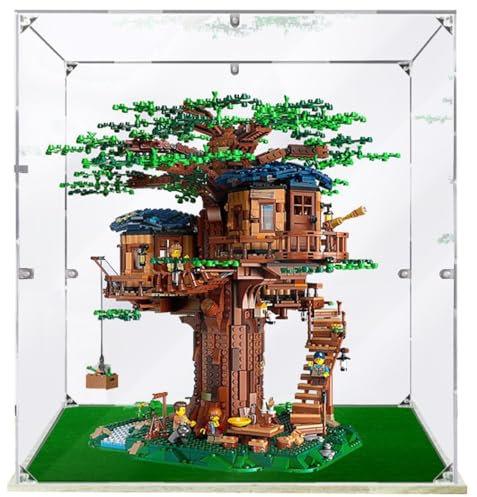 Vitrine Acrylique Compatible avec Cabane dans Les Arbres Lego 21318, Couvercle Anti-Poussière Transparent, Boîte Modèle Bloc Construction (Vitrine Uniquement) B,3mm