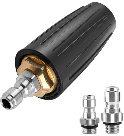 Turbo Nozzle for Pressure Washer Tips, 4000PSI Rotating Spray Turbo Nozzle with 1/4'' 3/8'' Quick Connectors, Suitable for Car Washing and Outdoor Cleaning