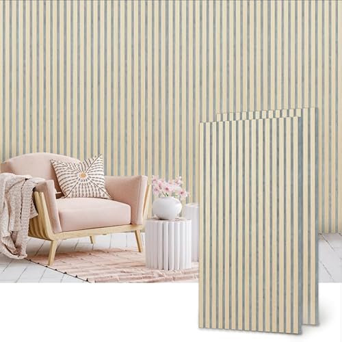 Lot de 2 panneaux acoustiques en bois - Revêtement mural insonorisant autocollant - Panneaux acoustiques décoratifs en chêne - Pour un design élégant de la pièce - Panneaux acoustiques en bois de teck