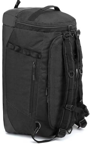 TONRUYN Borsone Palestra Uomo Grande 70L Zaino da Sportiva Borsoni Viaggio con Scomparto per Scarpe per Training, Sport, Gym, Viaggi, Campeggio, Nero